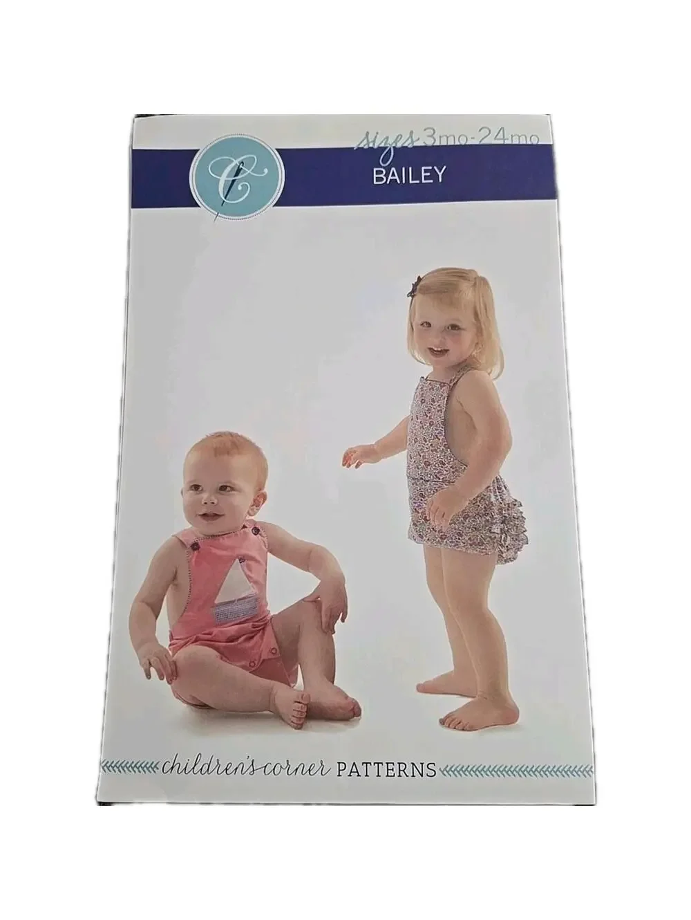 Children's Corner Pattern 294 Boys & Girls Romper Size 3mo-24mo Bailey Uncut